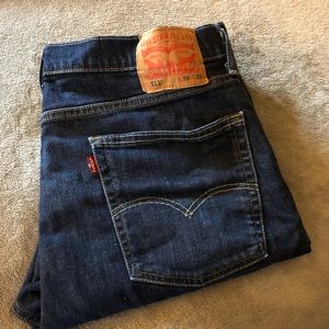 Men’s dark blue Levi’s 513 slim straight leg 36x30